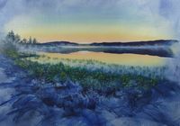 &quot;Dreaming Lake&quot; 50x70cm, 480,- Swedish Lappland